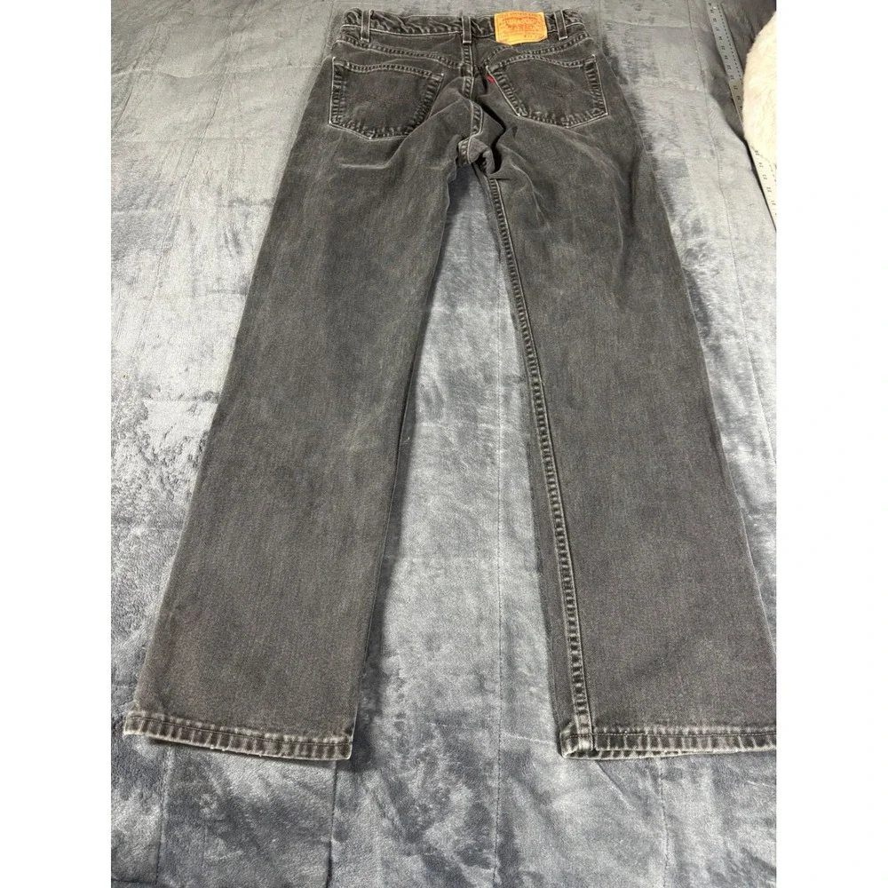 Levis 505 Mens Vintage Made in USA Faded Black Straight Leg Denim Jeans 33x34